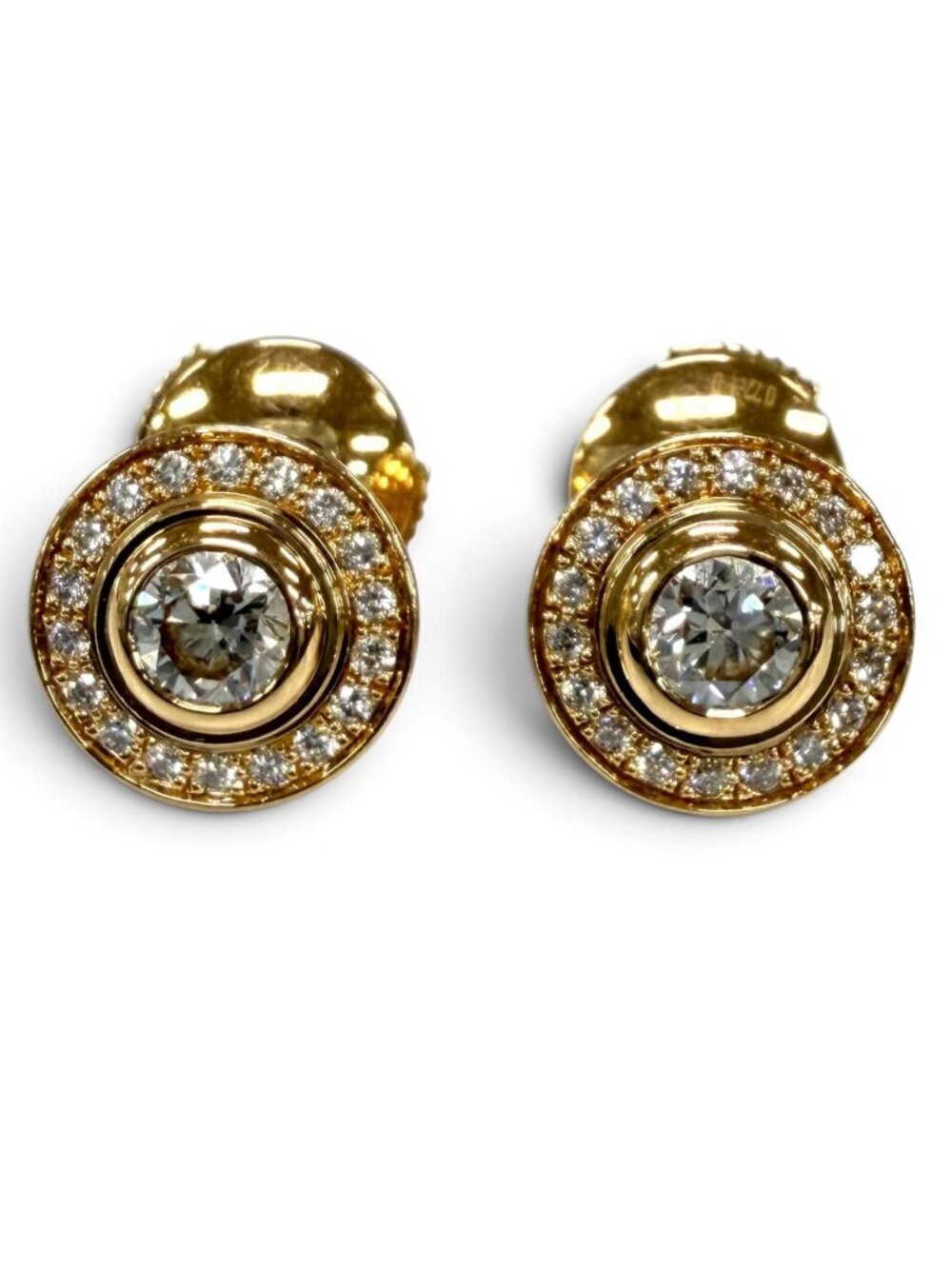 Cartier 750 D'amour Diamond Earrings Pink Gold